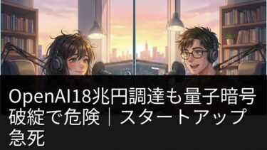 OpenAI18兆円調達も量子暗号破綻で危険｜スタートアップ急死