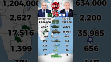パキスタン vs イスラエル軍事力を数字で徹底比較  #軍事力比較  #ミリタリー #Shorts