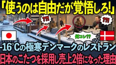【海外の反応】－16℃の極寒デンマークのレストランに日本の掘りごたつを採用した5秒後・・・売上が爆増し世界が驚愕