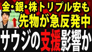 【18時撮影！】金銀も株式市場も全面安もセリクラ起こらず、サウジ原油輸出再開で先物上昇か