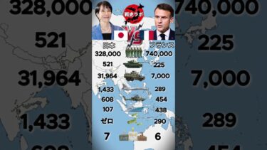 もし戦ったら？日本 vs フランス 🤔 #ミリタリー #北朝鮮 #軍事力比較 #日本史