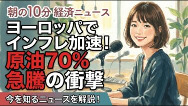 【3/5】ヨーロッパでインフレ加速！原油70%急騰の衝撃｜今日の経済ニュース5選