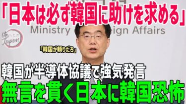 【海外の反応】「日本は困ったら必ず韓国を頼る」半導体を巡る話し合いで韓国政府が強気路線日本の無言対応に韓国が困惑【俺たちのJAPAN】