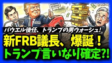 トランプの言いなり新FRB議長ウォーシュ爆誕！利下げなのに住宅ローン金利が上がる衝撃の理由！変動金利 フルローン米国株 ナスダック ドル円 円安 インフレ