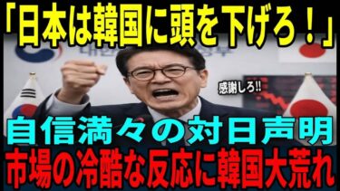 【海外の反応】「日本は黙って韓国に感謝しろ！」強気声明を放った韓国議員市場が下した判定に一瞬で逆転…