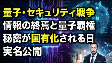 【7つの技術戦争⑦】量子・セキュリティ戦争　情報の終焉と量子覇権。暗号が破られ、すべての秘密が国有化される日#新NISA#投資戦略#外国株#実名公開