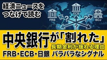 中央銀行のシグナルが「割れた」——FRB・ECB・日銀が違うことを言い始めた理由