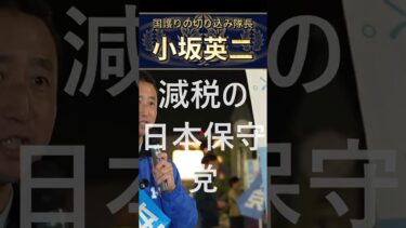 小坂英二　減税の日本保守党　野放図な移民政策は必ず止める