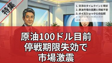 【特集】今日、世界経済が止まる？イラン停戦期限の失効と原油100ドル突破の衝撃