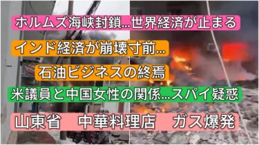 ホルムズ海峡封鎖…世界経済が止まる！インド経済が崩壊寸前…石油ビジネスの終焉！米議員と中国女性の関係…スパイ疑惑！山東省、中華料理店、ガス爆発！移民社会の闇？Box Hill事件の真相！