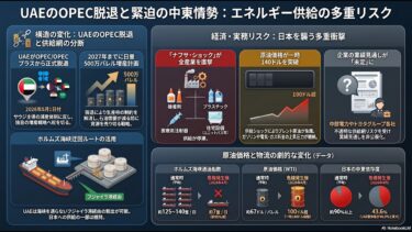 世界情勢ニュース【2026.5.1】OPEC崩壊の衝撃。UAE脱退で原油価格は制御不能へ。「一隻の通過」に隠された日本窒息のシナリオ。