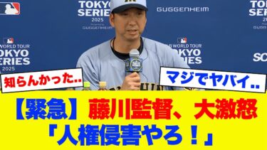 「こんなの人権侵害やろ！」阪神・藤川監督がメディアに大激怒…上司まで呼び出し会見場で公開説教【阪神タイガース】【プロ野球】