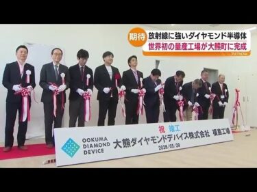 ダイヤモンド半導体 世界初の量産工場が大熊町で完成