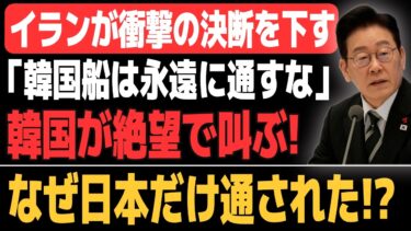 イランが衝撃決断「韓国船は通すな」…なぜ日本だけ通過したのか