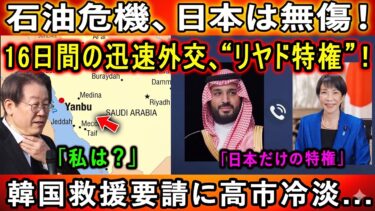 【日本外交の逆転劇】サウジがヤンブー回廊開放、東京はホルムズ危機を突破…韓国はエネルギー人質化で立ち往生！