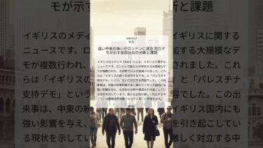 遠い中東の争いがロンドンに波及 対立デモが示す英国社会の分断と課題｜BBC｜2026/05/17｜社会