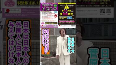 外国人に日本人と同じ権利を与えてはいけない！日本は日本人のための国！ 菅原みゆき　日本第一党 #移民政策反対 #多文化共生反対 #上越市 #shorts
