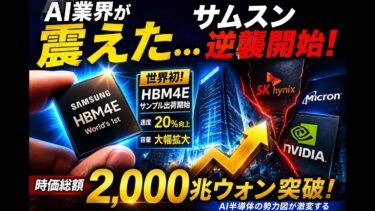 サムスンがAI半導体市場を逆転へ！世界初HBM4E発表でSKハイニックスとNVIDIA陣営に衝撃