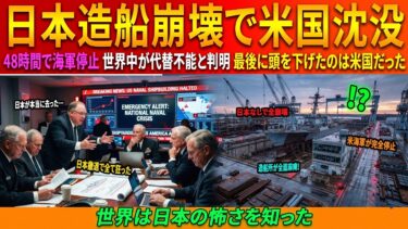 【海外の反応】日本を失った米海軍に非常事態…戦力30％崩壊危機で世界が緊急会議、最後にアメリカが頼った“日本の力”とは？