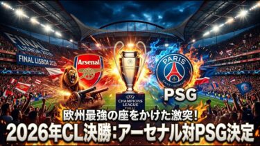 【国際 スポーツ】欧州最強の座をかけた激突！2026年CL決勝はアーセナル対パリ・サンジェルマンに決定