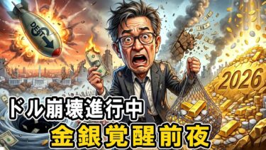 【緊急警告】パウエルFRB議長が退任！ドル崩壊で金と銀が暴騰する日｜40兆ドル債務×利下げ爆弾で資産大移動が始まる【2026】