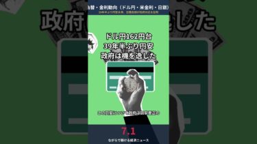 【2026/7/1 為替速報】ドル円162円台突入！39年半ぶり円安水準 日商会頭「政府は機を逸した」日米金利差が圧力