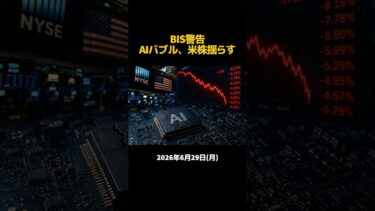 BIS警告、AIバブルが米国株を揺るがす