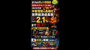 OECDが警告！世界不況の足音 #ニュース解説 #一分でわかる #時事ネタ #国際ニュース #世界経済 #OECD #中東情勢 #景気後退