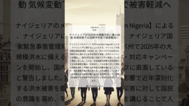 ナイジェリアが2026年大規模洪水に備え始動 気候変動下の長期予防策で被害軽減へ｜The Guardian Nigeria｜2026/06/06｜社会