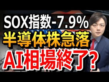 AI株に危険サイン 半導体株急落で相場は終わるのか