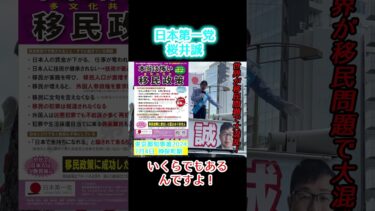 世界が移民で大混乱！移民政策がいかに危険な事か！ 桜井誠　日本第一党 #桜井誠 #移民政策反対 #多文化共生反対 #shorts