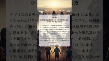 EU新移民協定始動へ モリアの悲劇は問いかける「人道」の行方｜Middle East Monitor｜2026/06/06｜人権・難民