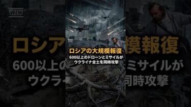 ロシアの大規模報復。ドローン600機超とミサイルがウクライナ全土を同時攻撃 #shorts #ロシア #ウクライナ #ドローン #攻撃 #ミサイル #報復