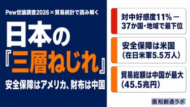 安全保障はアメリカ、財布は中国 ― 世論調査が示す日本の「三層ねじれ」