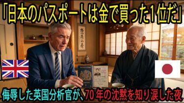 【海外の反応】「日本のパスポートは金で買った1位だ」侮辱した英国分析官が、70年の沈黙を知り涙した夜