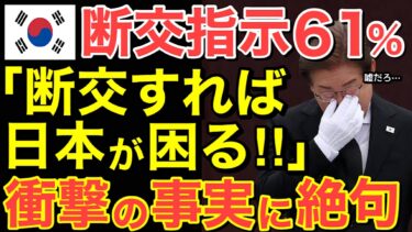 【海外の反応】「断交すれば日本が困る！」隣国で断交支持が1ヶ月で18ポイントも急増！研究員が暴いた衝撃の真実とは…【にほんのチカラ】