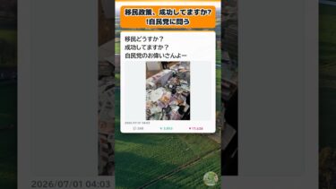 移民政策、成功してますか?!自民党に問う #政治 #ニュース #shorts