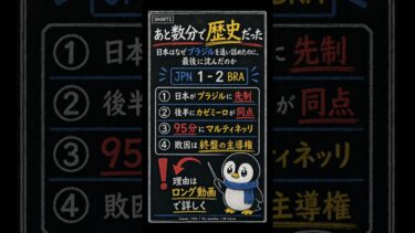 【スライド解説】海外メディア視点のブラジル対日本レビュー#shorts 【W杯2026】