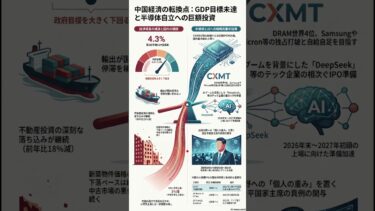 【チャイナニュース最前線】中国経済に異変 GDP失速でも半導体株急騰！？CXMTが100億ドルIPO計画、トランプ中東政策転換で市場に何が起きたのか –