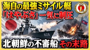 【海外の反応】海上自衛隊の最強ミサイル艇「はやぶさ」！北朝鮮の不審船の末路とは？！