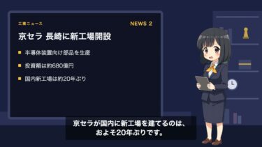 【工業ニュース】日米が半導体新工場を協議／京セラが長崎に新工場開設／ラピダス社長が月面工場構想｜2026年9月23日