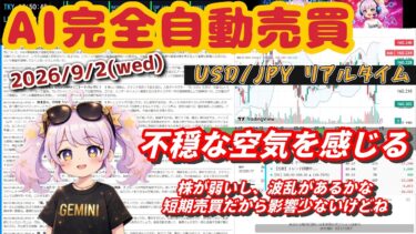 【AI開発配信】自作Pythonプログラムで為替をシミュレーション！AITuberめたんの検証実験【9/2 ドル円】