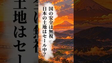 国の安全は無視、日本の土地はセール中？　 #政治 #社会問題 #政府 #安全保障 #選挙