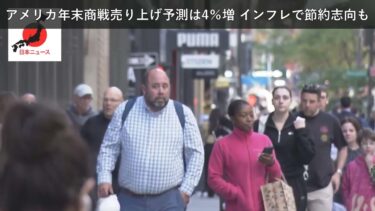 「ニュース」アメリカ年末商戦売り上げ予測は4％増 インフレで節約志向も